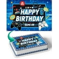 thumbnail image 1 of GameOn Gamer Nintendo Playstation Xbox Edible Image Cake Topper Personalized Birthday Sheet Decal Banner 1/4 Sheet, 1 of 1