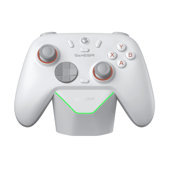 GameSir Nova 2 Lite Wireless PC Controller with Hall Effect Joysticks & Triggers, 2.4G & Wired 1000Hz Polling Rate, Remappable Buttons - Compatible with PC/Switch/Steam/Android(Luminous White)