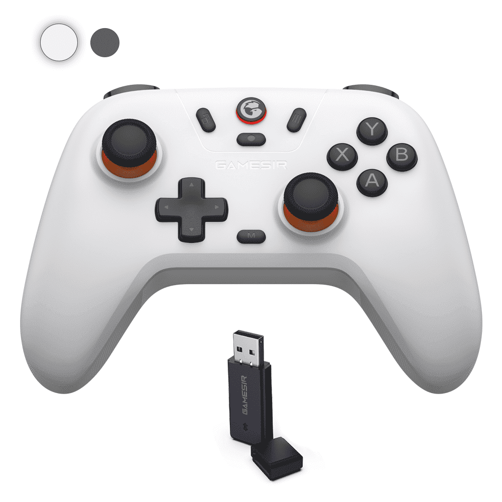GameSir Nova Lite 2.4g Wireless Controller for Windows PC, iPhone, Android, Switch & Steam Deck, Bluetooth Controller Gamepad with Hall Effect Trigger,Turbo,Rumble VibrationWhite