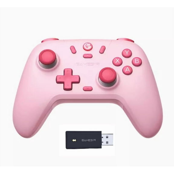 GameSir Nova Lite Wireless Gamepad Controller with Bluetooth, Dongle, Wired for Switch, Android, IOS, PC & Steam Games(Pink with Receiver)
