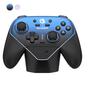 GameSir Super Nova Wireless Gaming Controller for PC/Switch2/iOS/Android, Hall Effect Stick & Trigger, Rubberized Grips, RGB Lighting, Swappable ABXY, Detachable Faceplate, 1000mAh with Charging Dock