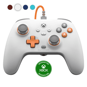 Control con cable GameSir T7 para Xbox Series X|S, Xbox One y Windows 10/11, gamepad plug and play con joysticks de efecto Hall y gatillos Hall, conector de audio de 3.5 mm - Blanco