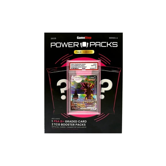 GameStop Power Pack Series 4 1 Graded PSA Card 2 Booster Packs Golden Ticket Chase