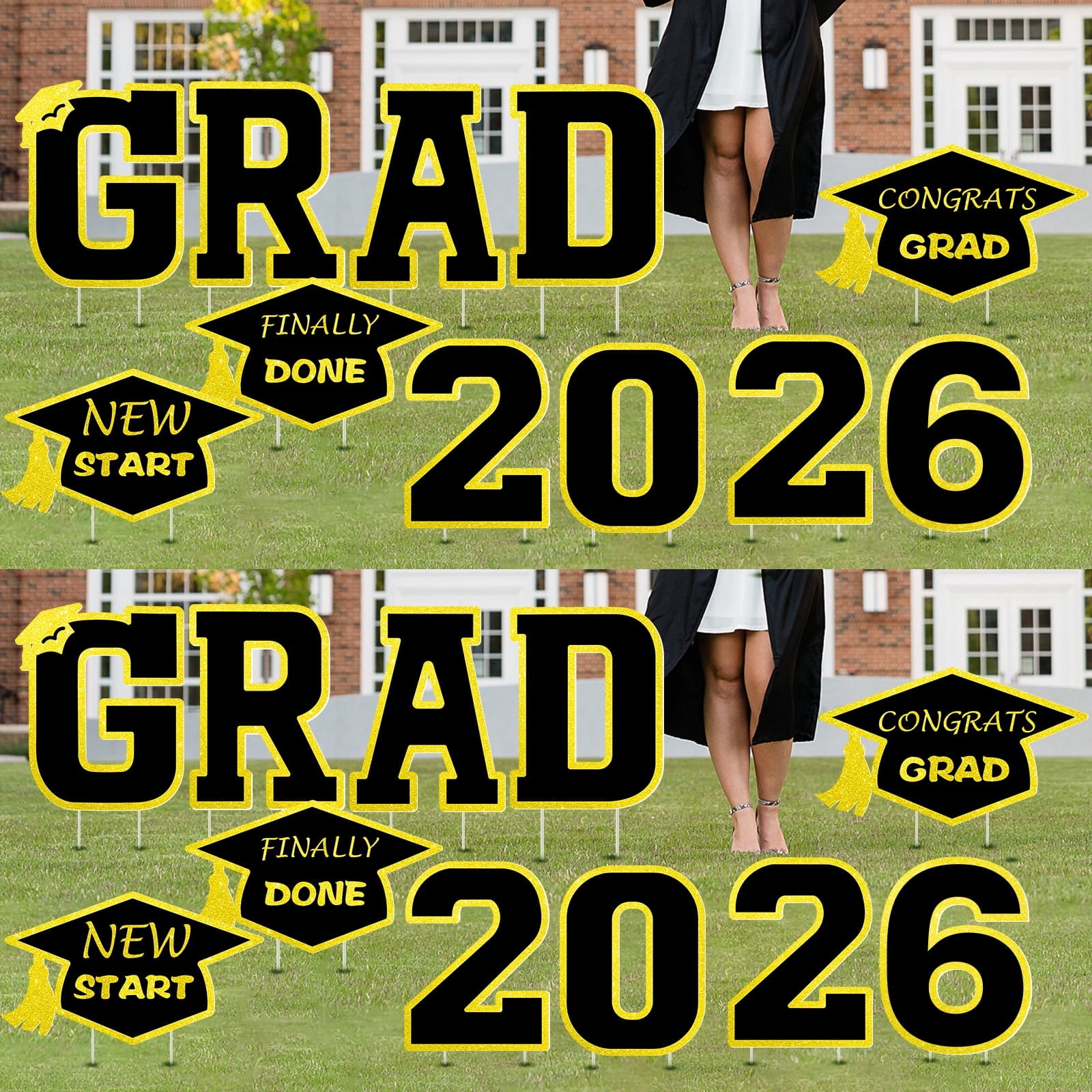 GameXcel Graduation Yard Signs Class of 2026, 11Pcs Congrats Grad Lawn ...