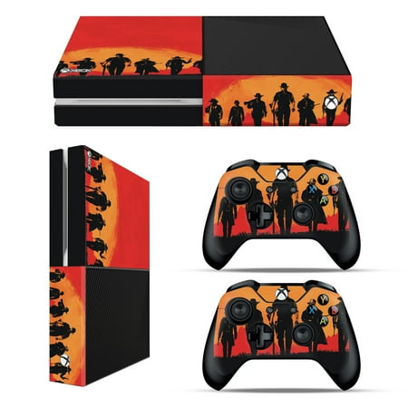 GameXcel Vinyl Decal Protective Cover Wrap Sticker for Xbox One Console and Wireless Controller(Red Dead Redemption 2)