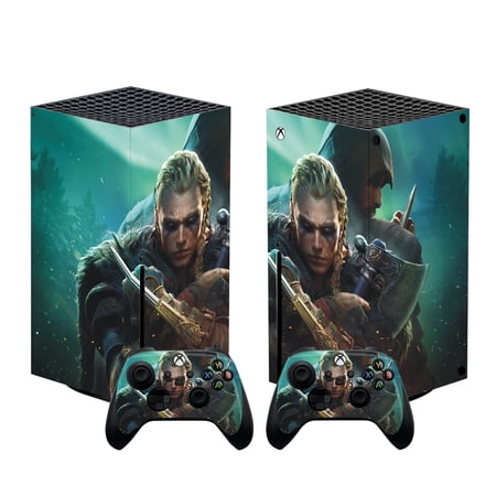 GameXcel Vinyl Decal Protective Cover Wrap Sticker for Xbox Series X Console and Wireless Controller(Assassin's Creed Valhalla)