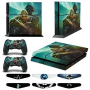 GameXcel Vinyl Decal Protective Cover Wrap Sticker vinilo Calcomanía for Sony PS4 Console and Wireless Controller(Assassin's Creed Valhalla)