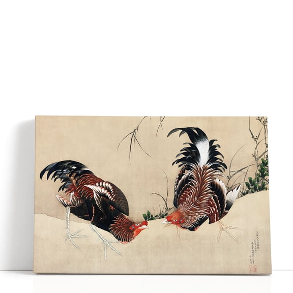 Gamecocks, 1838 - Wrapped Canvas Print Wall Art | 24" W x 16" H
