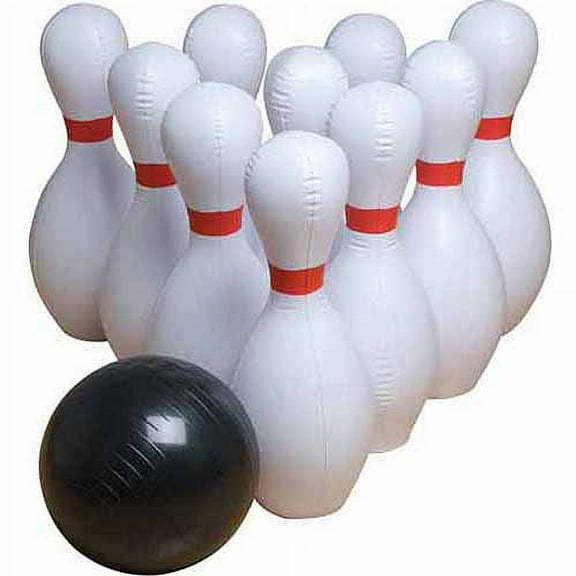 Gamecraft Jumbo Inflatable Bowling Set w/18" Inflatable Ball, 10 Count Pack