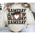 thumbnail image 1 of Gameday Football , Heart Football Sublimation Design, Glitter Sports , Game Day Shirt Design, Football Mom TSHIRT All Size S-5XL, 1 of 5
