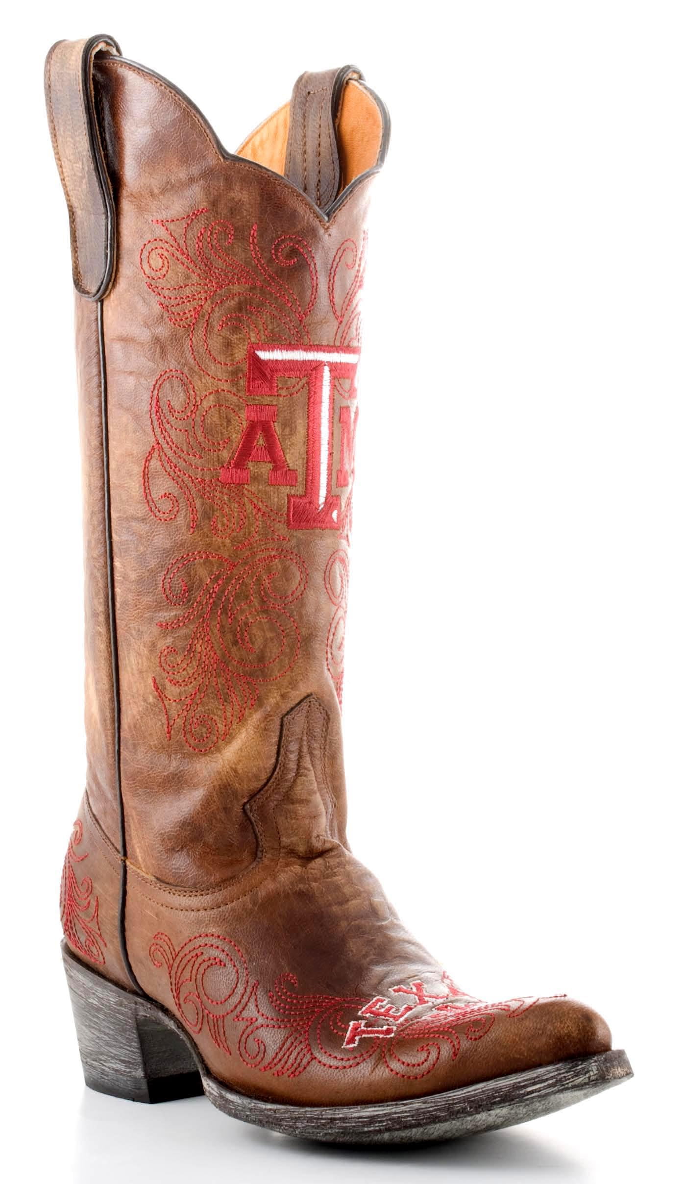 Gameday Womens 13 Leather Texas A M Cowboy Boots TAM L007 1 New Walmart