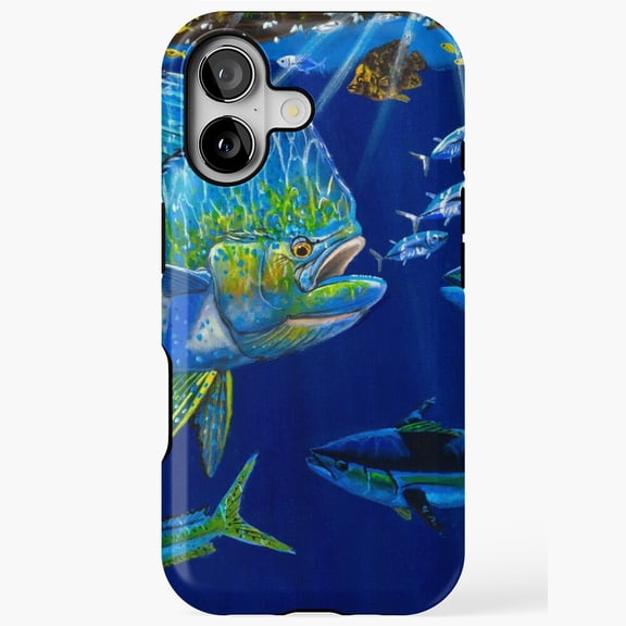 Gamefish Heaven Saltwater Freshwater Angler Tough Phone Case for 17/15/14/13/12/11 Pro Max