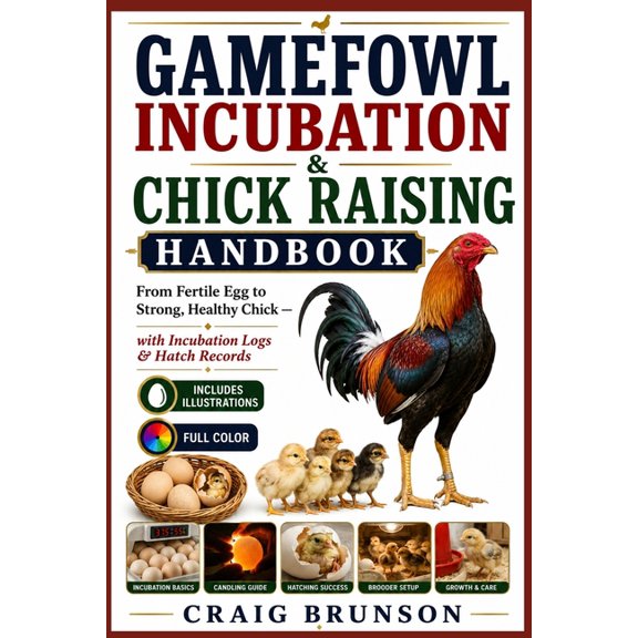Gamefowl Incubation & Chick Raising Handbook: From Fertile Egg to Strong, Healthy Chick - with Incubation Logs & Hatch R, (Paperback)