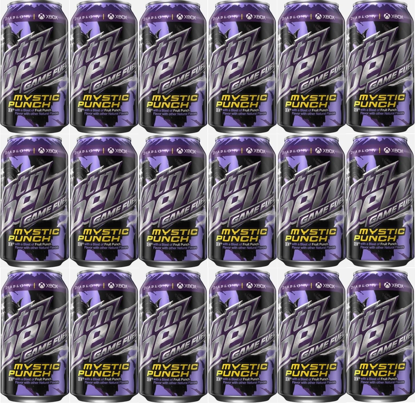 Gamefuel 2023 Game Dew Fuel Mtn 18 Pack 12Oz Cans Mountain Fuel (Mystic