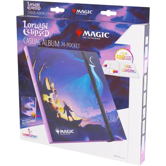 Gamegenic Magic: The Gathering Lorwyn Eclipsed Casual Album 24-Pocket - Lorwyn Eclipsed Design, Holds 480 Double-Sleeved Cards, Side-Loading Pages & Elastic Strap