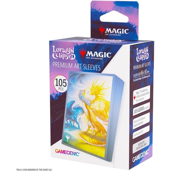 Gamegenic Magic: The Gathering Lorwyn Eclipsed Premium Art Sleeves - Celestial Reunion Design, 105 Textured Matte Sleeves, Smooth Shuffle & Card Protection, Full-Color, Acid-Free, PVC-Free