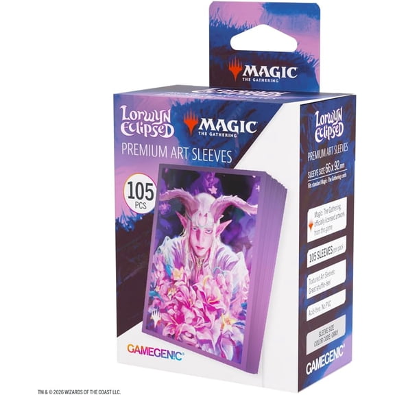Gamegenic Magic: The Gathering Lorwyn Eclipsed Premium Art Sleeves - Dawnhand Eulogist Design, 105 Textured Matte Sleeves, Smooth Shuffle & Card Protection, Full-Color, Acid-Free, PVC-Free