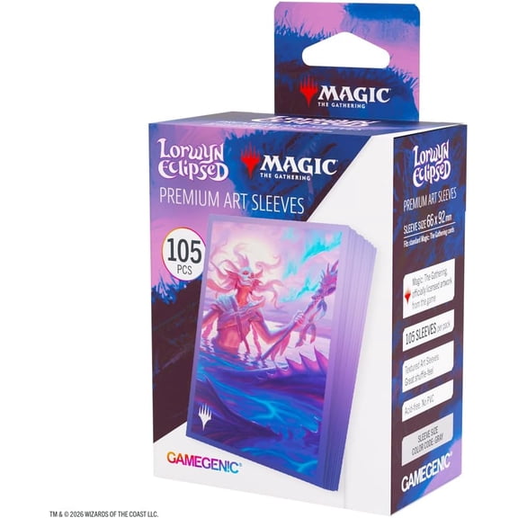 Gamegenic Magic: The Gathering Lorwyn Eclipsed Premium Art Sleeves - Eclipsed Merrow Design, 105 Textured Matte Sleeves, Smooth Shuffle & Card Protection, Full-Color, Acid-Free, PVC-Free