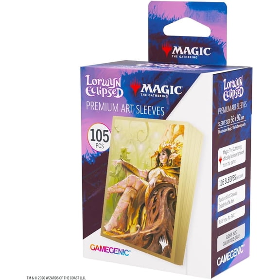Gamegenic Magic: The Gathering Lorwyn Eclipsed Premium Art Sleeves - High Perfect Morcant Design, 105 Textured Matte Sleeves, Smooth Shuffle & Card Protection, Full-Color, Acid-Free, PVC-Free
