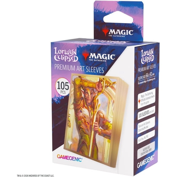 Gamegenic Magic: The Gathering Lorwyn Eclipsed Premium Art Sleeves - Morcants Loyalist Design, 105 Textured Matte Sleeves, Smooth Shuffle & Card Protection, Full-Color, Acid-Free, PVC-Free