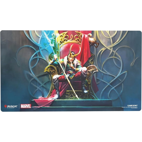 Gamegenic Magic: The Gathering Marvel Super Heroes Prime Playmat - Loki Laufeyson Gaming Mat, Premium MTG & TCG Playmat with Anti-Slip Base & Flat Stitched Edges