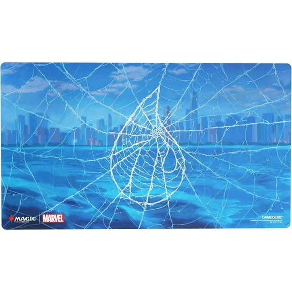 Gamegenic Magic: The Gathering Marvel's Spider-Man Island Shiny PLAYMAT - Premium 61x35cm Game Mat with Shiny Surface, Cushioning, Anti-Slip Back & Flat Stitching, Official MTG Accessory