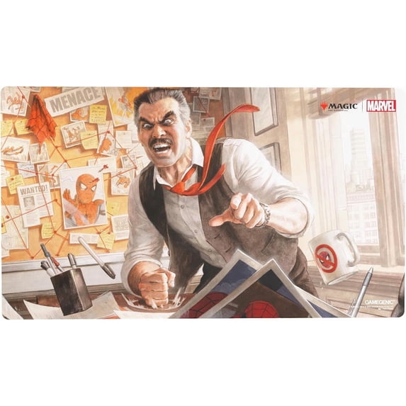 Gamegenic Magic: The Gathering Marvel's Spider-Man J. Jonah Jameson Prime PLAYMAT - Premium 61x35cm Game Mat with Cushioning, Anti-Slip Back & Flat Stitching, Official MTG Accessory