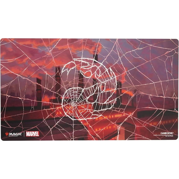 Gamegenic Magic: The Gathering Marvel's Spider-Man Mountain Shiny PLAYMAT - Premium 61x35cm Game Mat with Shiny Surface, Cushioning, Anti-Slip Back & Flat Stitching, Official MTG Accessory