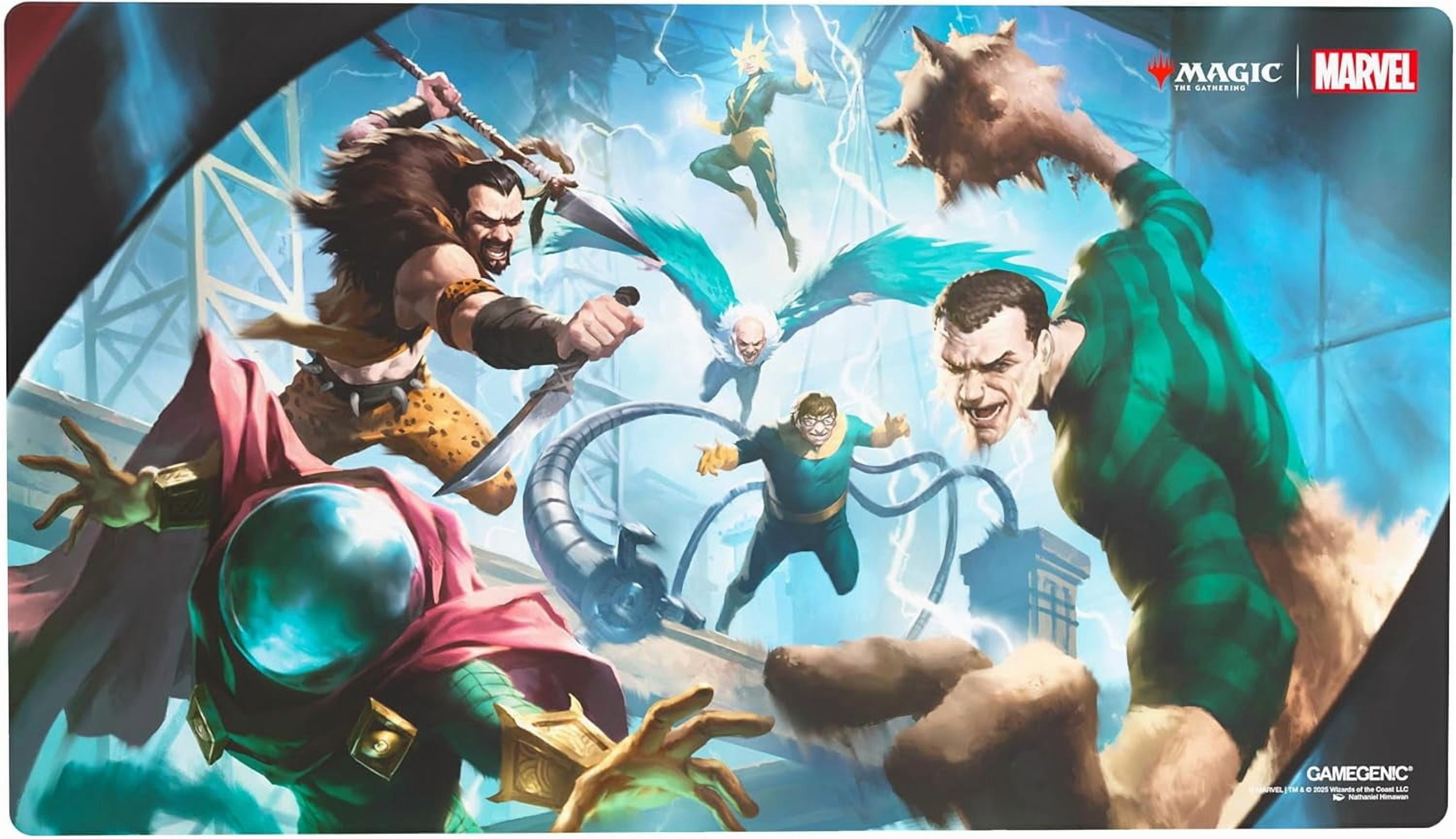 Gamegenic Magic: The Gathering Marvel's Spider-Man Sinister Six Prime PLAYMAT - Premium 61x35cm Game Mat with Cushioning, Anti-Slip Back & Flat Stitching, Official MTG Accessory