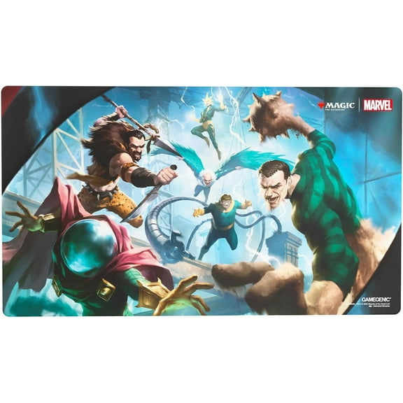 Gamegenic Magic: The Gathering Marvel's Spider-Man Sinister Six Prime PLAYMAT - Premium 61x35cm Game Mat with Cushioning, Anti-Slip Back & Flat Stitching, Official MTG Accessory