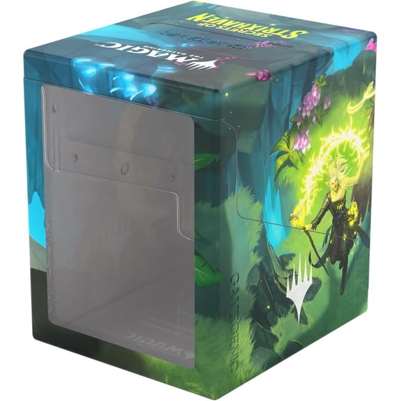 Gamegenic Magic: The Gathering Secrets of Strixhaven Bastion 100+ XL - Holds 100+ Double-Sleeved Cards, Clear Commander Window, Snap-Open Mechanic & Rock-Solid Protection