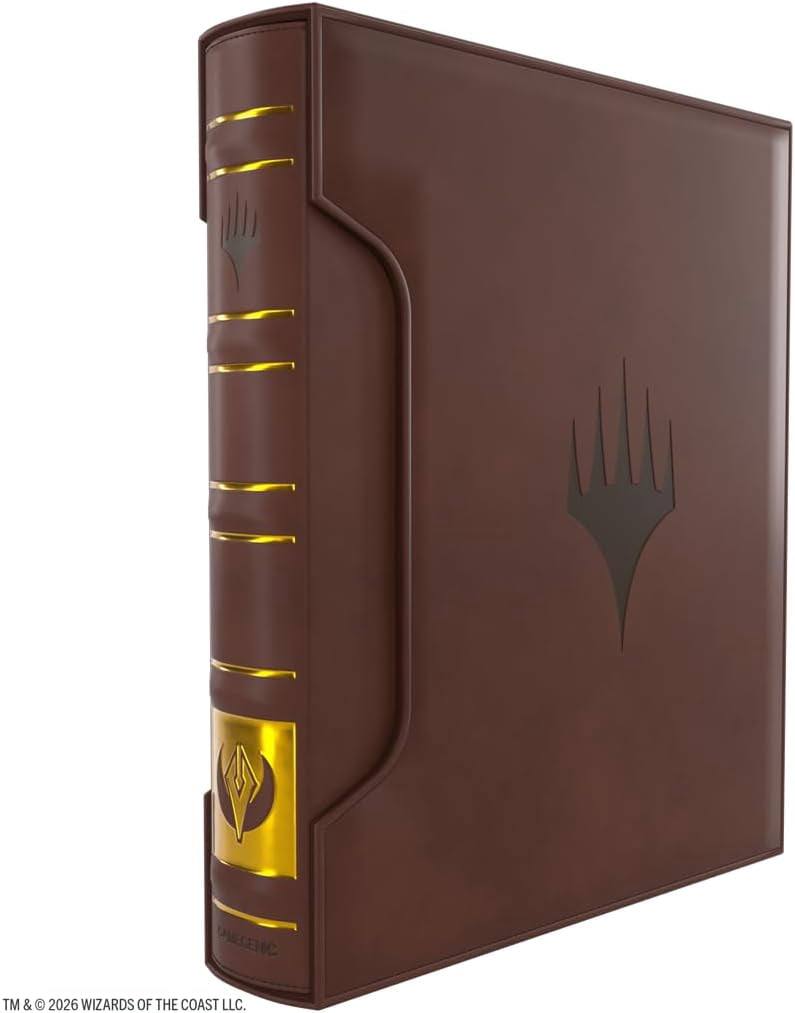 Gamegenic Magic: The Gathering Secrets of Strixhaven Cards Almanac 18-Pocket Premium SLIPCASE Album - Holds 360 Double-Sleeved Cards, Elegant Book-Style MTG Binder with Gold Foil College Spine