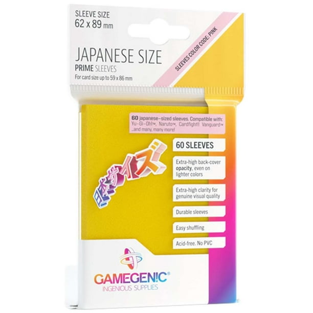 Gamegenic Prime Japanese Size Card Sleeves – Yellow 60CT – Smooth & Tough – for Cards Measuring Up to 59mm x 86mm - Compatible with Pokemon, Yugioh, and More! (GGS11122ML) Gamegenic Prime Japanese Size Card Sleeves – Yellow 60CT – Smooth & Tough – for Cards Measuring Up to 59mm x 86mm - Compatible with Pokemon, Yugioh, and More! (GGS11122ML)