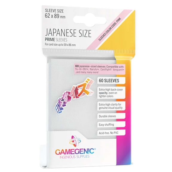 Gamegenic Prime Sleeves (Japanese Size/Clear)