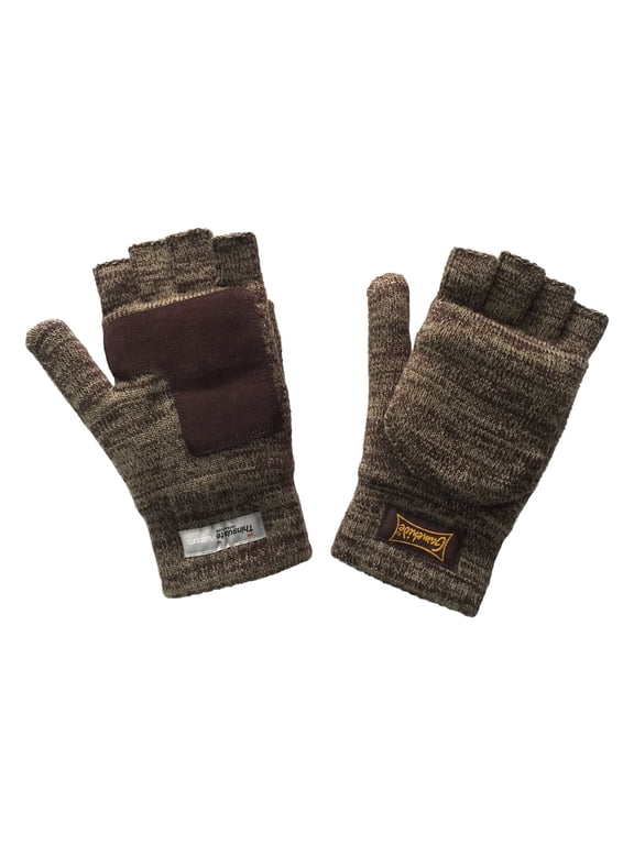 Glove Shooting Flip Mitt Insulated Fleece Brown Camo - OS