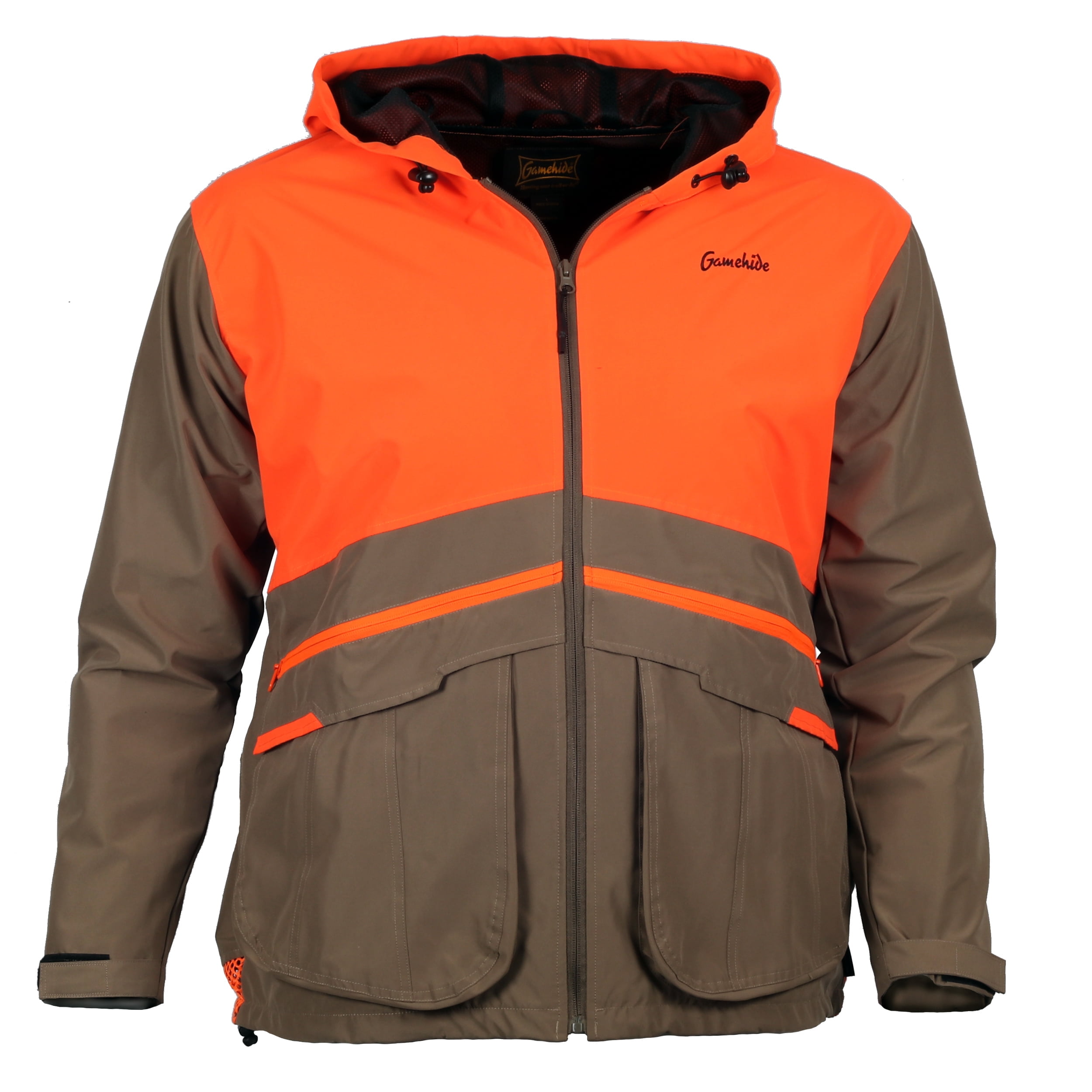 Gamehide Jacket Flusher Upland Hunting Waterproof Shell Tan/Orange ...