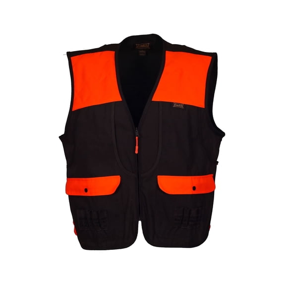 Gamehide Vest Upland Hunting Shelterbelt Mid-Weight Dark Brown/Orange - 4X