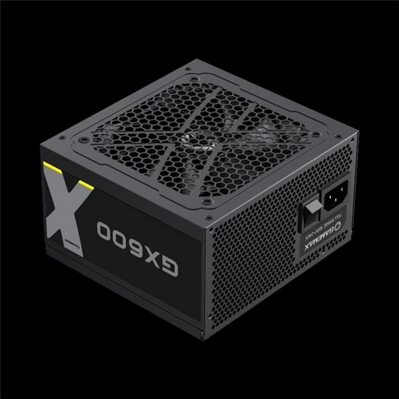 Gamemax GX-600 80 Plus Gold Wired 600W High Efficiency ATX Power Supply, Black