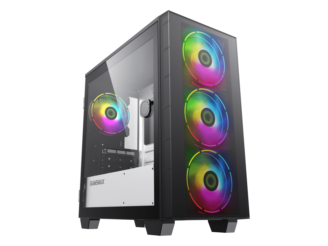 Gamemax Aero Mini Black USB3.0 Tempered Glass Micro ATX Gaming Computer ...