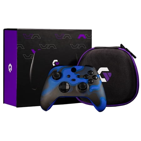 Gamenetics Custom Official Wireless Bluetooth Controller Compatible with Xbox Series X/S and Xbox One Console - Un-Modded - Video Gamepad Remote (Blue Black)