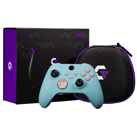 Gamenetics Custom Official Wireless Bluetooth Controller Compatible with Xbox Series X/S and Xbox One Console - Un-Modded - Video Gamepad Remote (Blue Pink Black)