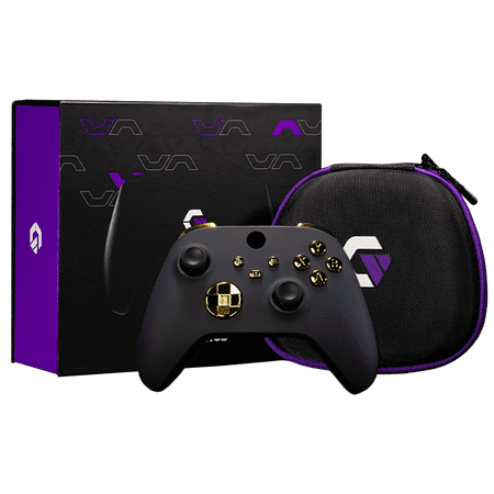 Gamenetics Custom Official Wireless Bluetooth Controller Compatible with Xbox Series X/S and Xbox One Console - Un-Modded - Video Gamepad Remote (Blue Slate Gold)