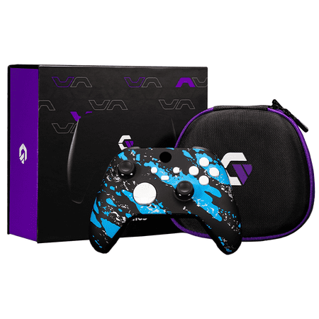 Gamenetics Custom Official Wireless Bluetooth Controller Compatible with Xbox Series X/S and Xbox One Console - Un-Modded - Video Gamepad Remote (Blue White Black)