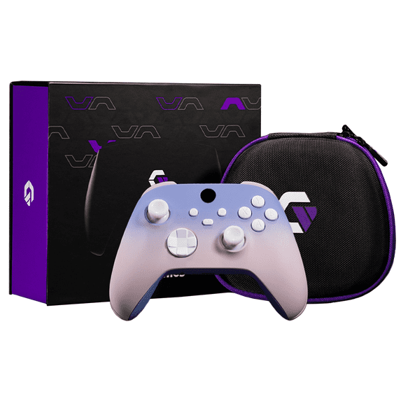 Gamenetics Custom Official Wireless Bluetooth Controller Compatible with Xbox Series X/S and Xbox One Console - Un-Modded - Video Gamepad Remote (Pink Purple White)