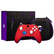 Gamenetics Custom Official Wireless Bluetooth Controller Compatible with Xbox Series X/S and Xbox One Console - Un-Modded - Video Gamepad Remote (Red Blue White Gold)