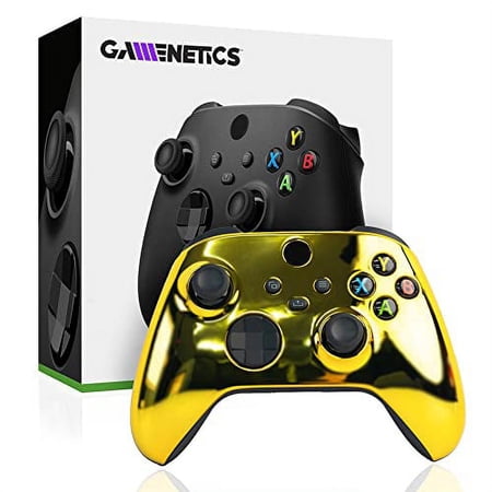 Gamenetics Custom Official Wireless Bluetooth Controller for Xbox Series X/S and Xbox One Console - Un-Modded - Video Gamepad Remote (Chrome Gold)
