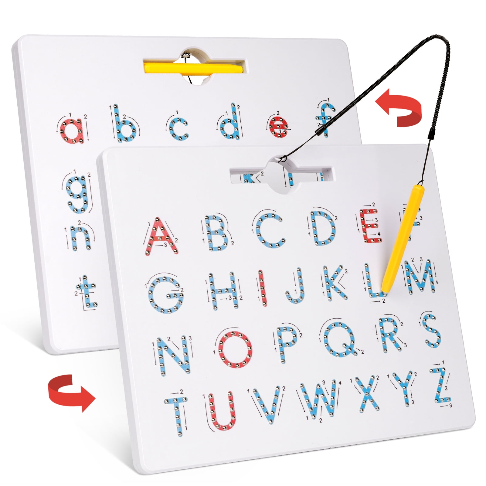 Magnetic Alphabet Tracing Board for Kids, Magnetic Number Tracing
