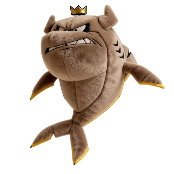 Gameoverse Series Boss Plush Toys - Snappers Grumpy Crowned Shark Mascot Collectible - Collection Soft Stuffed Animals Doll - Perfect Surprise Gift for Gamers and Fans