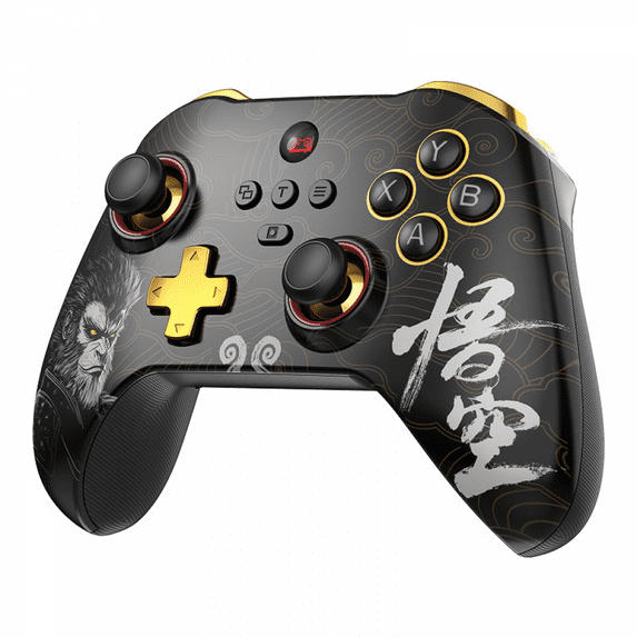 Gamepad 800Hz Wireless Dual Vibration Game Controller 6-Axis for Switch/iOS/Android/PC Hall Joystick-Black
