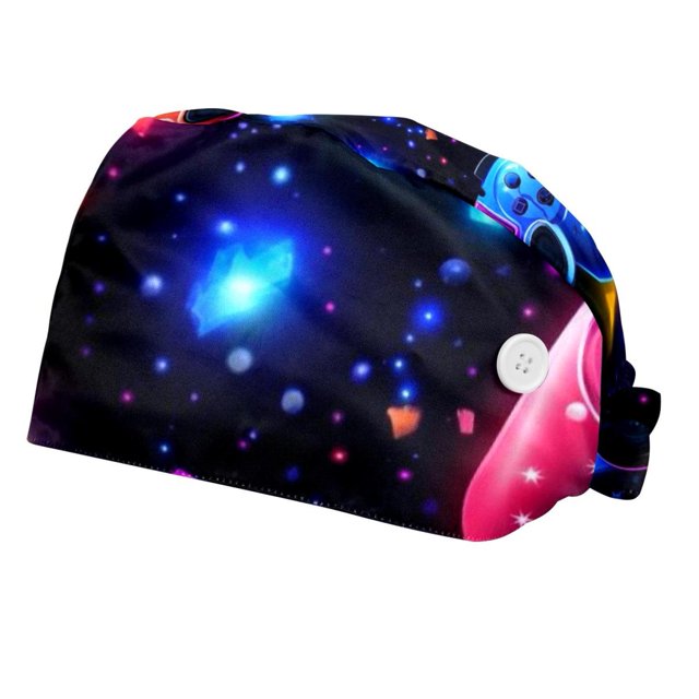 Gamepad Adjustable Working Caps, Working Caps for Women Men,2 Packs